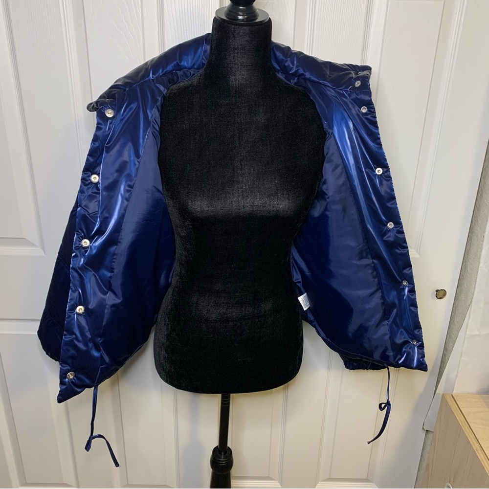 Wild Fable Shiny Navy Puffer Jacket - Picture 5 of 6